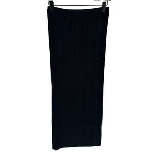 Banana Republic Black Plisse Midi Skirt Formal Party Special Ocassion XS